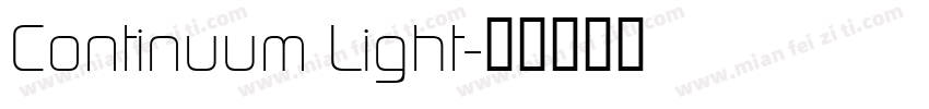 Continuum Light字体转换